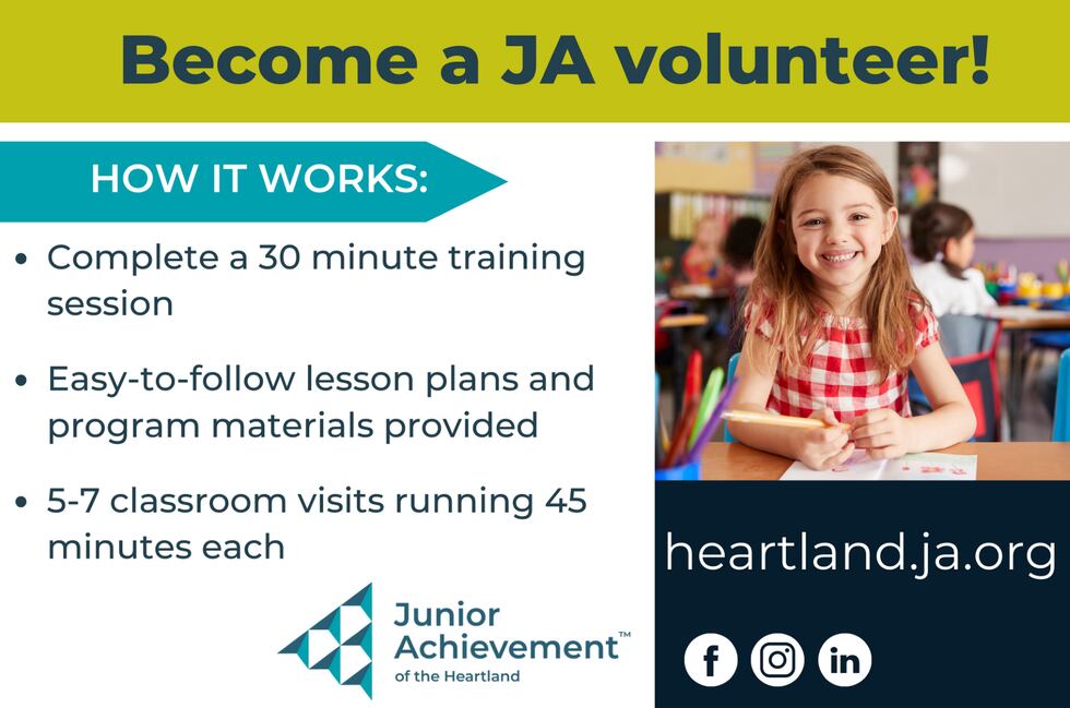 Talking points about how to become a valuable volunteer for JA of The Heartland.