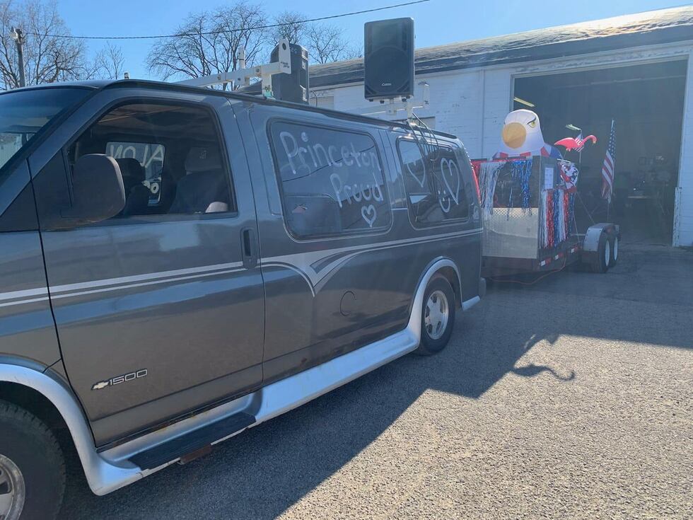 Police say this van and trailer, loaded with sound equipment, were stolen.